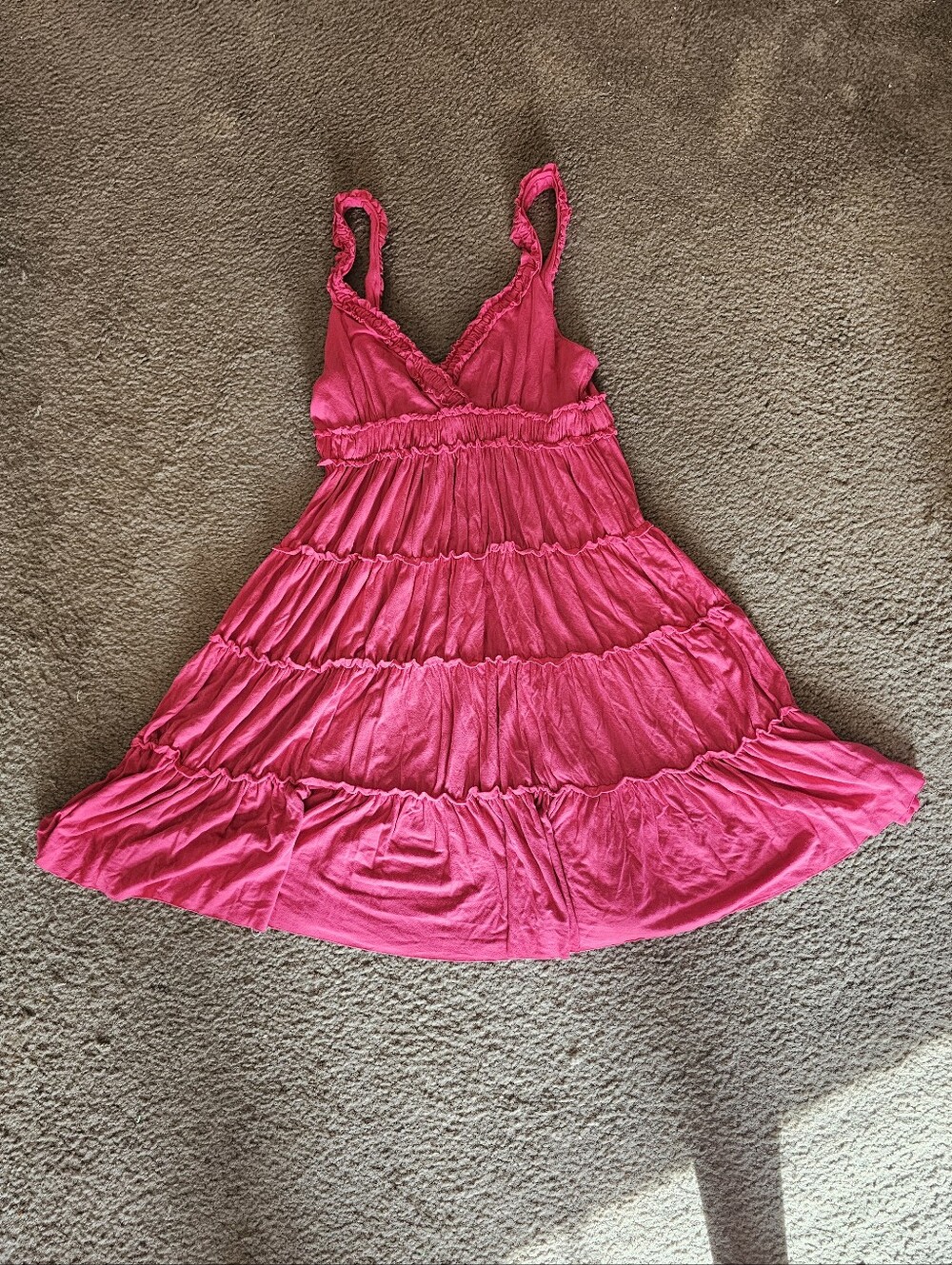 Moa Moa Bright Pink Ruffled One-Piece Bodysuit
